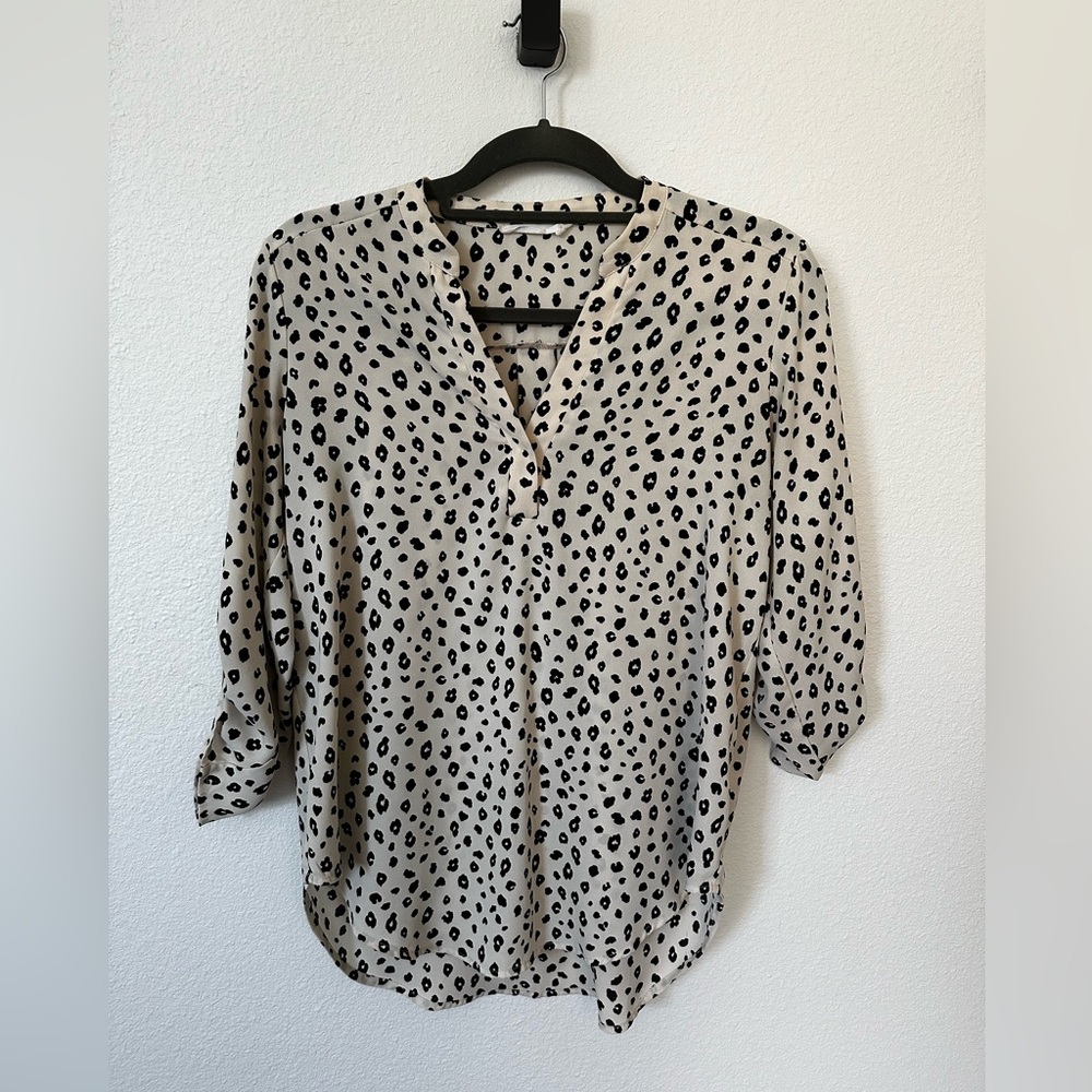 3/4 length leopard top